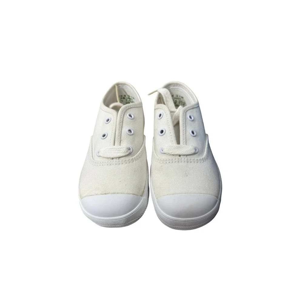 Vintage Keds size 8 1/2 white canvas shoes kids preschool‎